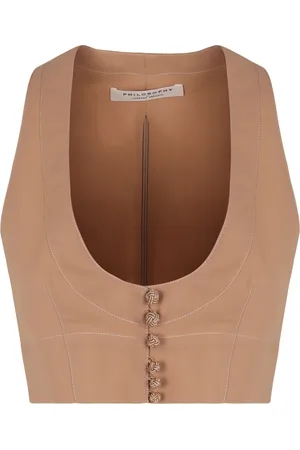Serafini Jakke, Dame, , S, Uld, Stilfuld Single-Breasted Vest med Synlig Syning