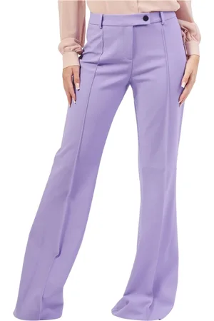 HUGO BOSS Bukser, Dame, Lilla, XS, Uld, Wide Leg Bukser