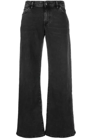 3x1 Jeans, Dame, Sort, W29, Bomuld, Sort Rock Wide-Leg Jeans