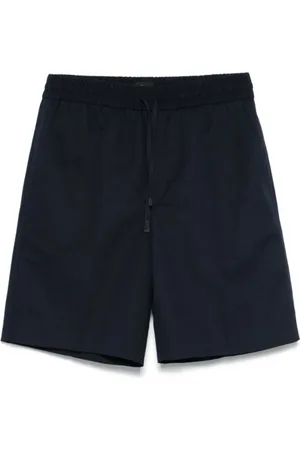 BRIONI Shorts, Herre, Blå, L, Bomuld, Marineblå tekstur shorts med lommer