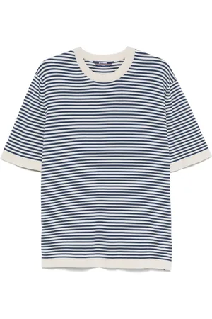 K-Way Top, Herre, Blå, XL, Bomuld, Blå og hvid T-shirt og polo