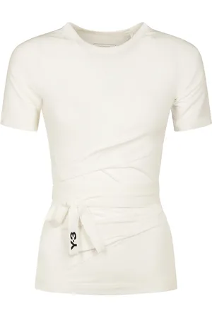 Y-3 Top, Dame, Hvid, XS, Uld, Stilfulde T-shirts og Polos