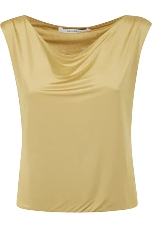 Max Mara Top, Dame, Gul, L, Silke T-shirt Strik