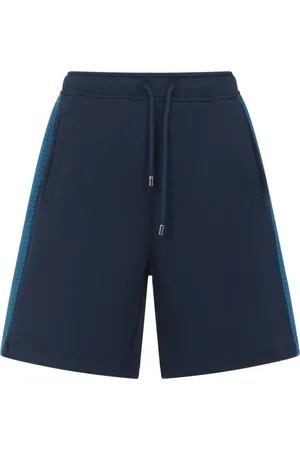 Lanvin Shorts, Herre, Blå, S, Kort Side Kant Shorts