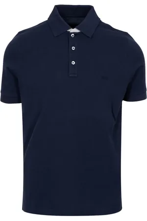 FAY Top, Herre, Blå, L, Bomuld, Blå Stretch Pique Polo Skjorte