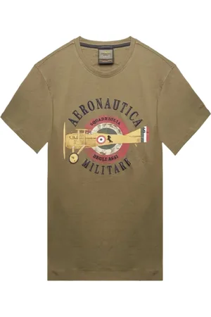 Aeronautica Militare Top, Herre, Grøn, 2XL, Bomuld, Bomuld T-shirt