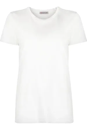 Moncler Top, Dame, Hvid, L, Hvid Basis T-shirt