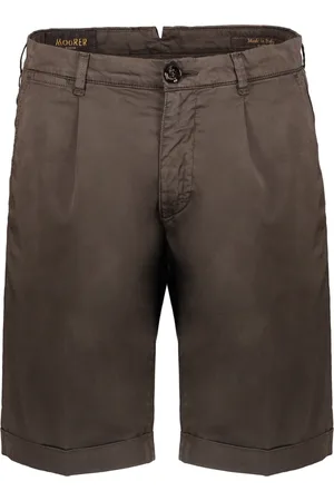 MOORER Shorts, Herre, Brun, S, Bomuld, Bomuld Bermuda Shorts med opsmøgede kant