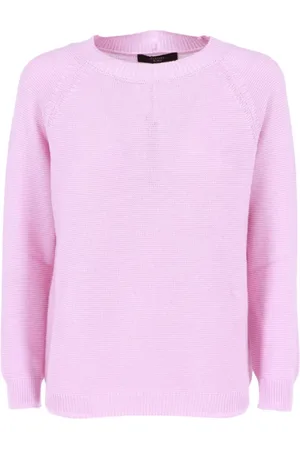 Max Mara Strik, Dame, Lyserød, M, Bomuld, Linz Bomuldssweater Roseberry