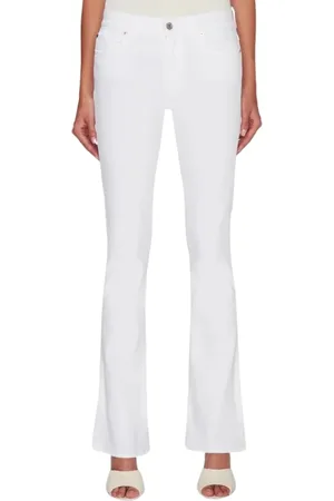 7 for all Mankind Bukser, Dame, Hvid, W28, Tyl, Straight Bukser