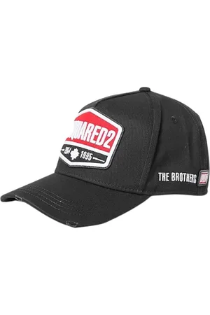 Dsquared2 Tilbehør, Herre, Sort, ONE SIZE, Sort Baseball Patch Kasket
