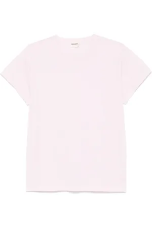 Khaite Top, Dame, Lyserød, M, Bomuld, Rose Crew Neck T-shirt