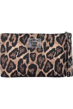 F**K Taske, Dame, Flerfarvet, ONE SIZE, Mini Fantasi Canvas Clutch med Lynlås