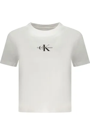 Calvin Klein Top, Dame, Hvid, S, Bomuld, Hvid Bomuld Toppe & T-Shirt