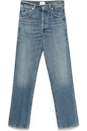 Citizens of Humanity Jeans, Dame, Blå, W28, Bomuld, Indigo Blå Knaphulsjeans