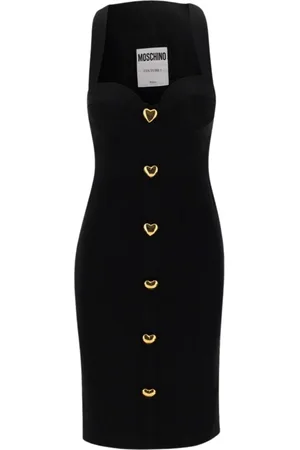 Moschino Kjole, Dame, Sort, XS, Sort Hjerte Kjole