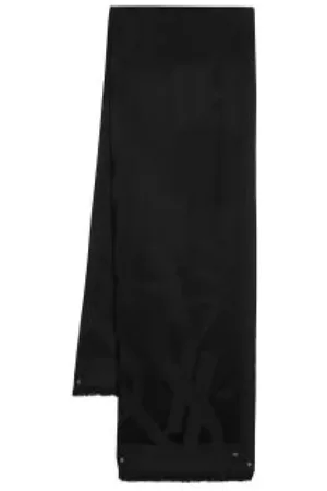 Saint Laurent Tilbehør, Dame, Sort, ONE SIZE, Sort Tørklæde Elegante Mode
