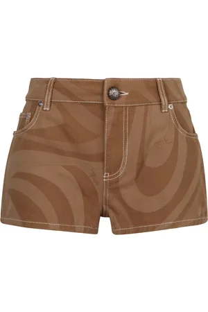 Emilio Pucci Shorts, Dame, , XS, Bomuld, All Over Print Bomuldsshorts