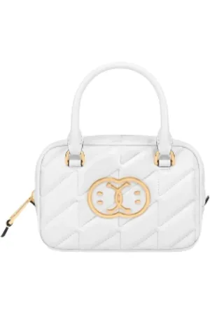Moschino Taske, Dame, Hvid, ONE SIZE, Uld, Hvid Skuldertaske med Smiley Motiv