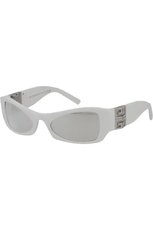 Givenchy Tilbehør, Herre, Hvid, 54 MM, Uld, Moderne firkantede solbriller med UV-beskyttelse