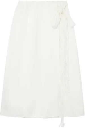 WALES BONNER Nederdel, Dame, Hvid, L, Uld, Blomstret Midi Nederdel