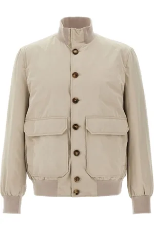 Brunello Cucinelli Jakke, Herre, , 2XL, Polyester, Vandafvisende Bomberjakke