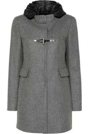 FAY Frakke, Dame, Grå, S, Nylon, Toggle Coat Nylon Front B600