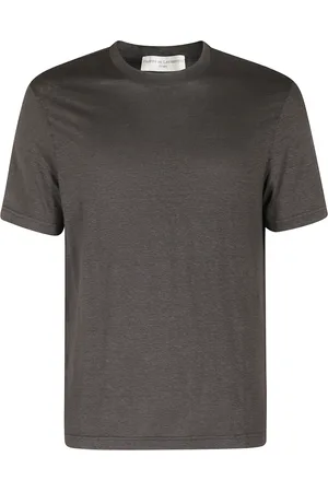 FILIPPO DE LAURENTIIS Top, Herre, Brun, L, Linned, Linned Stretch T-shirt