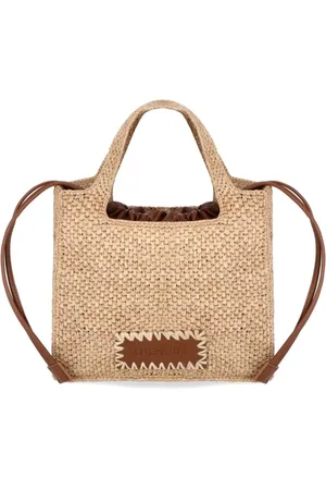 THEMOIRÈ Taske, Dame, , ONE SIZE, Uld, Lille Raffia Håndtaske med Vegansk Pung