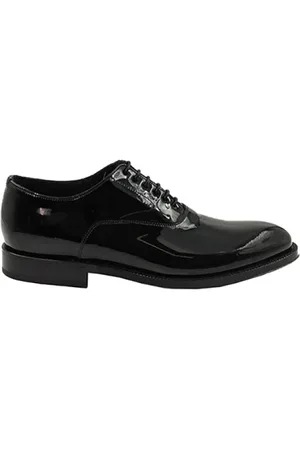 Green george Sko, Herre, Sort, 40 1/2 EU, Læder, Sort læder Oxford sko Elegant stil