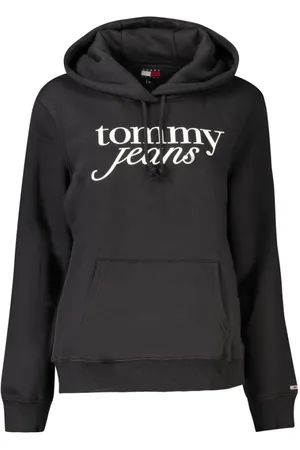 Tommy Hilfiger Sweathshirts & Hoodies, Dame, Sort, S, Bomuld, Sort Kvinder Hættetrøje Sweater