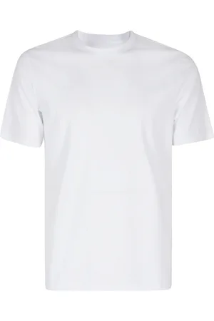 PEOPLE OF SHIBUYA Top, Herre, Hvid, XL, Bomuld, Hvid T-shirt med rund hals og korte ærmer