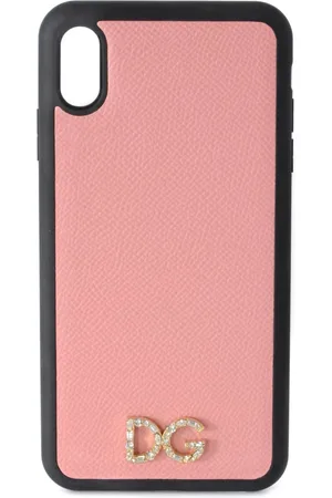 Dolce & Gabbana Tilbehør, Dame, Lyserød, ONE SIZE, Kvinder iPhone Cover med Jewel Applikation