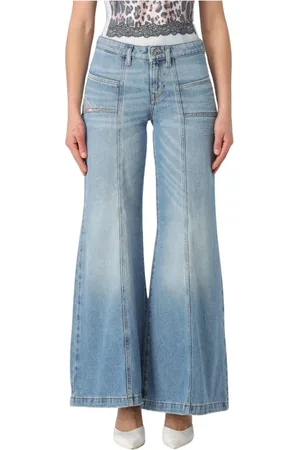 Diesel Jeans, Dame, Blå, W30, Denim, Klassisk pasform denim jeans