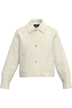 MARELLA Jakke, Dame, , XS, Bomuld, Ivory Jakke med Bouclé Stof