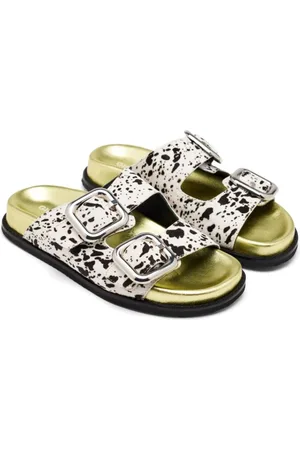 Gioseppo Sko, Dame, Flerfarvet, 37 EU, Læder, Dobbeltspænde sandal med dyreprint