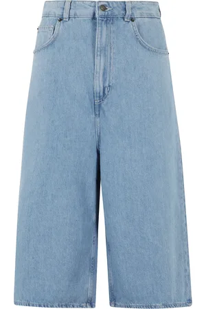 Fiorucci Shorts, Dame, Blå, W27, Denim, Højtaljede Bermuda Denim Shorts