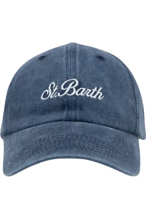 MC2 SAINT BARTH Tilbehør, Herre, Blå, ONE SIZE, Denim, Denim Baseball Cap med Broderi