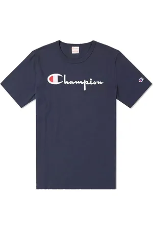 Champion Top, Herre, Blå, L, Bomuld, Script Logo Navy T-Shirt