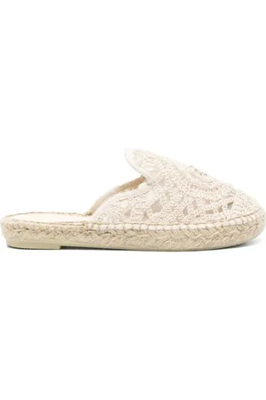 MC2 SAINT BARTH Sko, Dame, Hvid, 41 EU, Uld, Stilfulde Espadrilles til Sommeroutfits