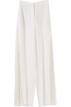 Karl Lagerfeld Bukser, Dame, Hvid, S, Polyester, Studio Plisserede Bukser