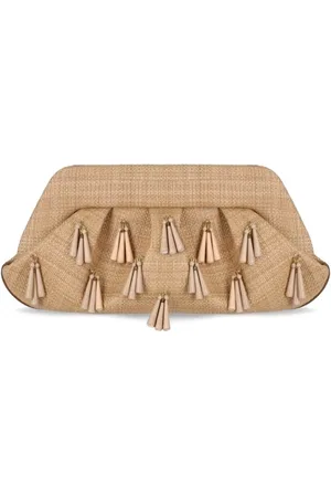 THEMOIRÈ Taske, Dame, , ONE SIZE, Uld, Raffia-effekt Frynser Clutch Taske