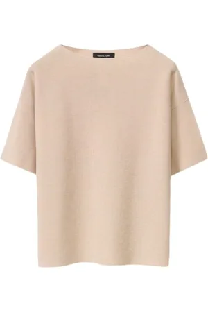 Fabiana Filippi Strik, Dame, Lyserød, M, Bomuld, Oversized kortærmet Lurex Jersey