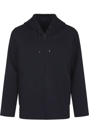 VALENTINO Sweathshirts & Hoodies, Herre, Blå, L, Uld, Uld Kashmir Hættetrøje