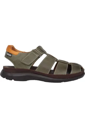 Pikolinos Sko, Herre, Grøn, 46 EU, Læder, Grøn Herresandal - Sommerkollektion