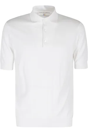 FILIPPO DE LAURENTIIS Top, Herre, Hvid, 2XL, Bomuld, Bomuld Polo Skjorte