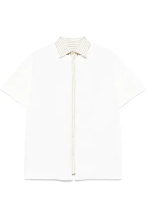 Maison Margiela Bluser & Skjorter, Dame, , XS, Hvid Skjorte med Kontrastkrave