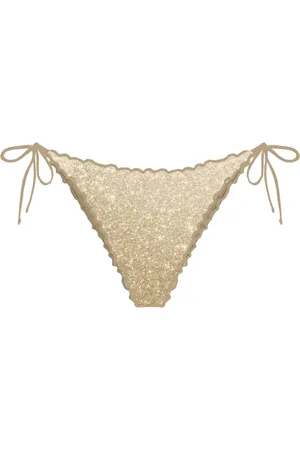 MC2 SAINT BARTH Badetøj, Dame, Gul, M, Lurex Brasiliansk Bikini til Kvinder
