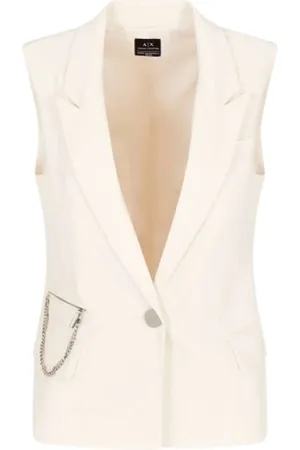 Emporio Armani Jakke, Dame, , XS, Enkeltbrystet vest med vedhængskæde