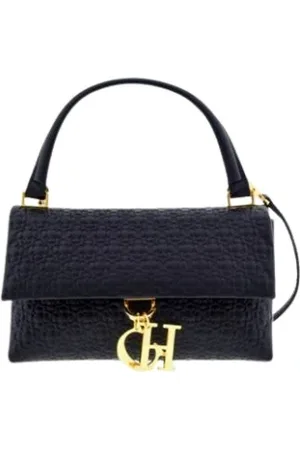 Carolina Herrera Taske, Dame, Sort, ONE SIZE, Læder, Mini Camelot Lædertaske
